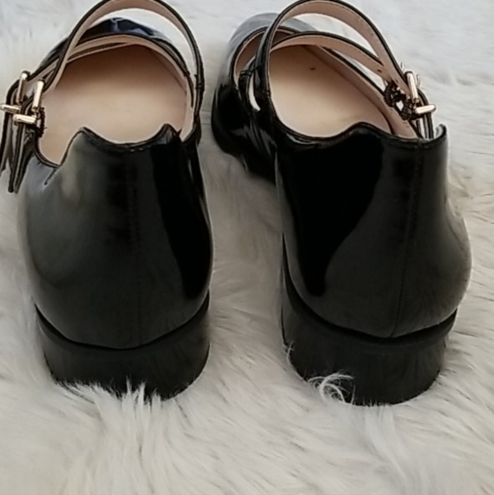 Nine West Patent Leather Black Double Strap Flats - Picture 4 of 5
